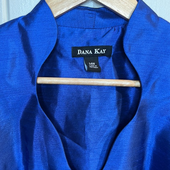 Dana Kay Vivid Blue Jacket with Jeweled Buttons - Picture 2 of 12